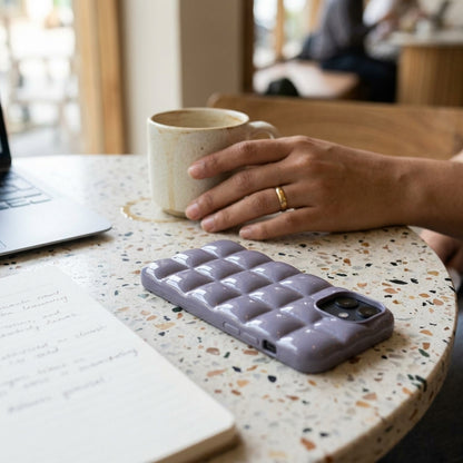 Puffer Bubble iPhone Case – Lavender Grey | iPouch