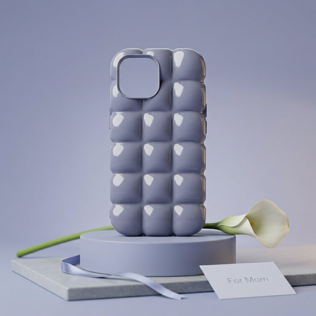 Puffer Bubble iPhone Case – Lavender Grey | iPouch