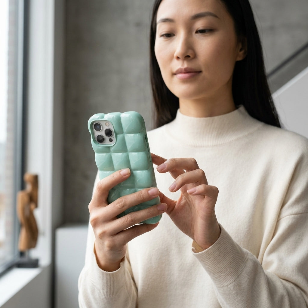 Puffer Bubble iPhone Case – Mint Green | iPouch