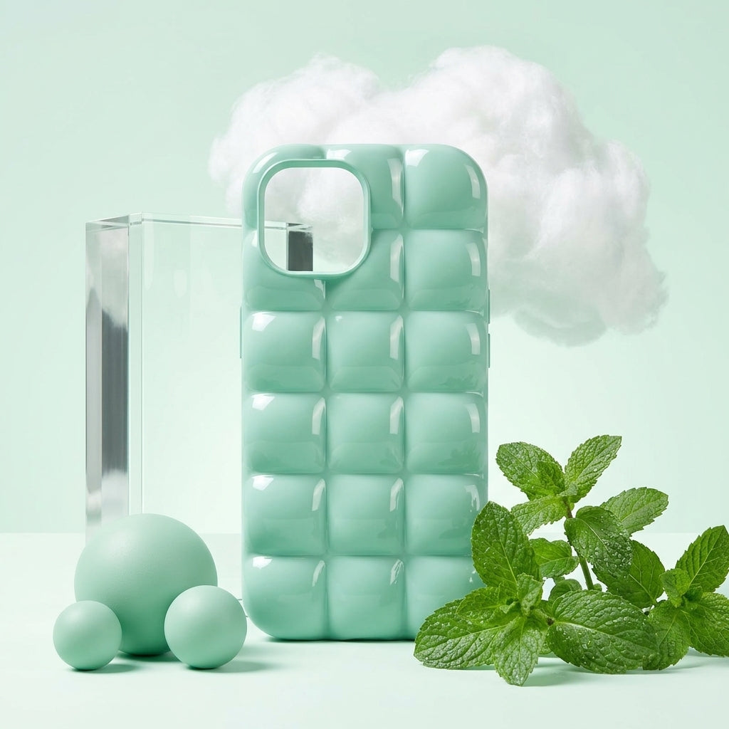 Puffer Bubble iPhone Case – Mint Green | iPouch