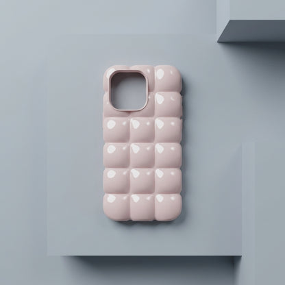 Blush Pink Puffer Silicone iPhone Case