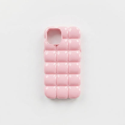 Bubblegum Pink Glossy Puffer iPhone Case
