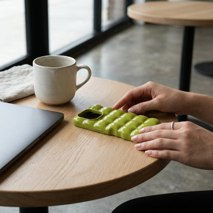Olive Green Puffer Silicone iPhone Case