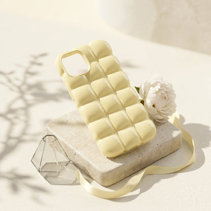Butter Yellow Glossy Puffer iPhone Case