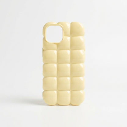 Butter Yellow Glossy Puffer iPhone Case