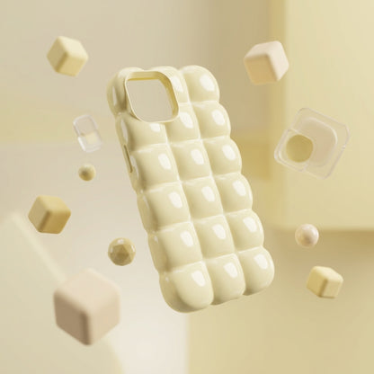 Butter Yellow Glossy Puffer iPhone Case