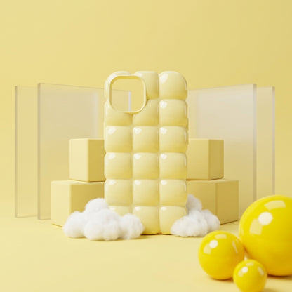 Butter Yellow Glossy Puffer iPhone Case