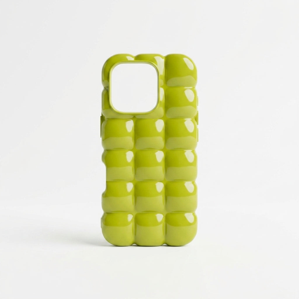 Olive Green Puffer Silicone iPhone Case