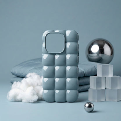 Slate Blue Puffer Silicone iPhone Case