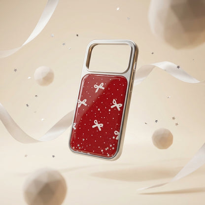 Bow & Stars Glitter iPhone Case
