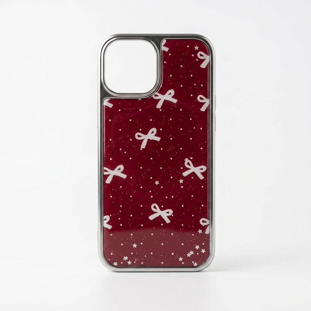 Bow & Stars Glitter iPhone Case