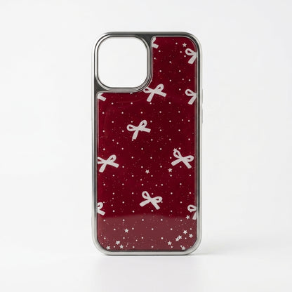 Bow & Stars Glitter iPhone Case