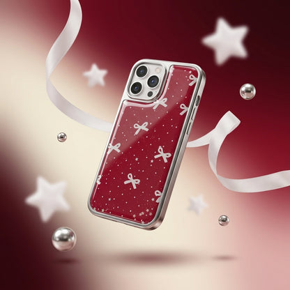 Bow & Stars Glitter iPhone Case