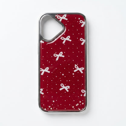 Bow & Stars Glitter iPhone Case
