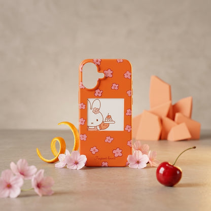 Fragrant Flowers Bunny iPhone Case — Orange Floral Edition