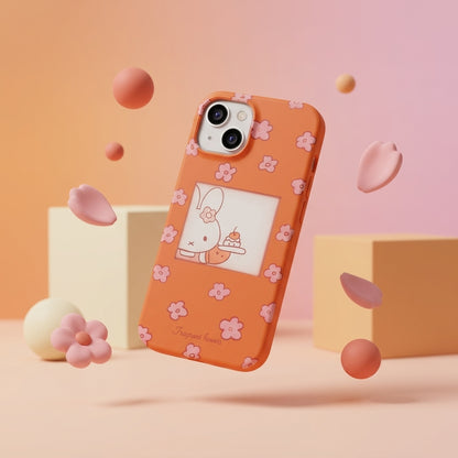 Fragrant Flowers Bunny iPhone Case — Orange Floral Edition