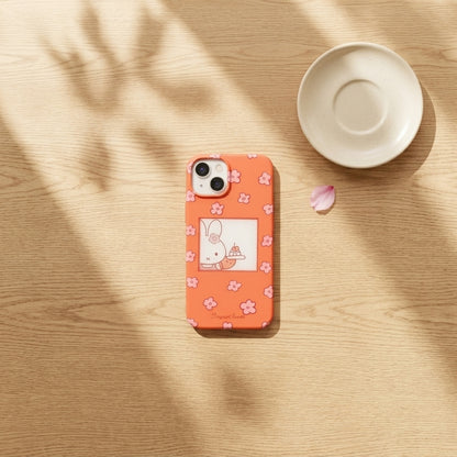 Fragrant Flowers Bunny iPhone Case — Orange Floral Edition