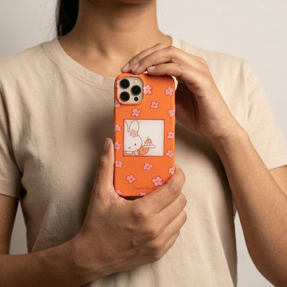 Fragrant Flowers Bunny iPhone Case — Orange Floral Edition