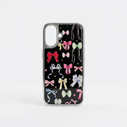 Bow Pattern iPhone Case — Coquette Dark Edition