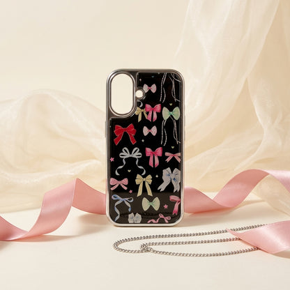 Bow Pattern iPhone Case — Coquette Dark Edition