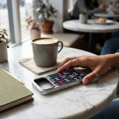 Bow Pattern iPhone Case — Coquette Dark Edition