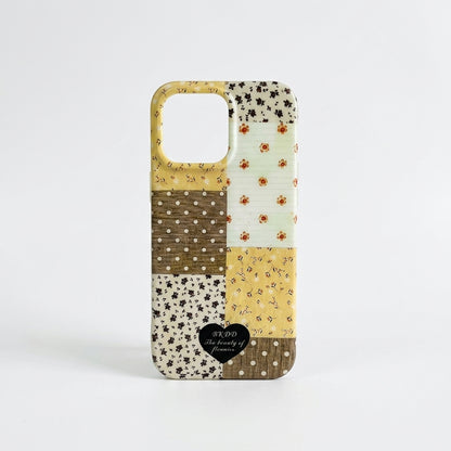 Botanical Patchwork iPhone Case – Vintage Floral Panel Design | iPouch