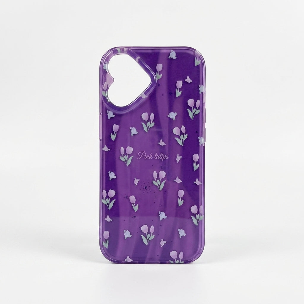 Purple Tulip iPhone Case – Ditsy Floral Print | iPouch