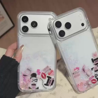 Girl Boss Money Coming Glitter Quicksand iPhone Case